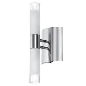 Odessa 2-Light Polished Chrome Sconce with Clear Frosted Glass