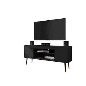 Bradley 63 in. Black Composite TV Stand Fits TVs Up to 60 in. with Cable Management