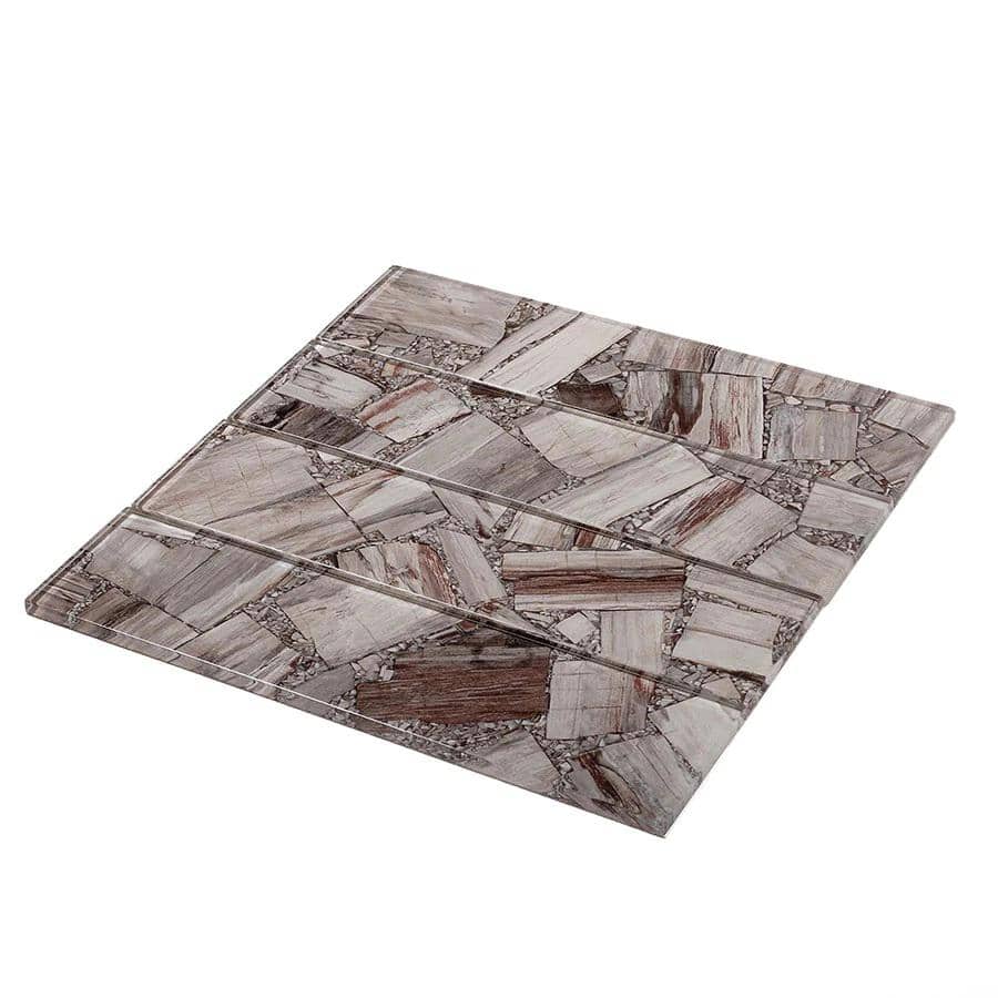 Carnelian 3" x 12" Glossy Brown Glass Subway Tile