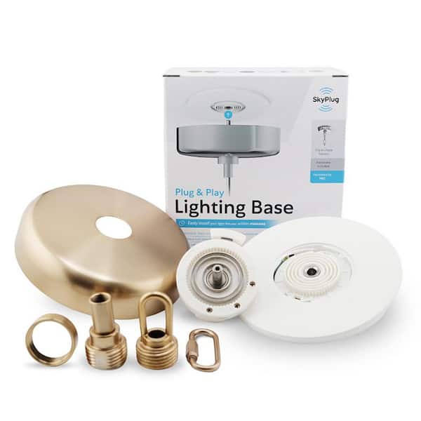 SkyPlug 5 in. Champagne Bronze Plug and Play Lighting Base - Carina