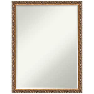 Antique Bronze 20 in. x 26 in. Petite Bevel Classic Rectangle Wood Framed Wall Mirror