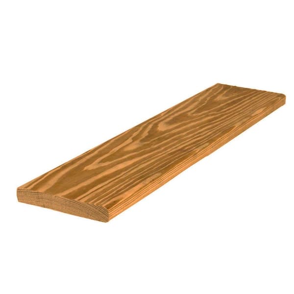 WeatherShield 5/4 in. x 6 in. x 16 ft. Premium Cedar-Tone Pressure-Treated Southern Pine Decking Board