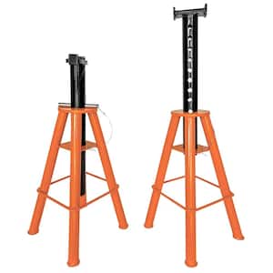 10-Ton High Height Pin Type Jack Stand Set, Adjustable Height (2-Pack)