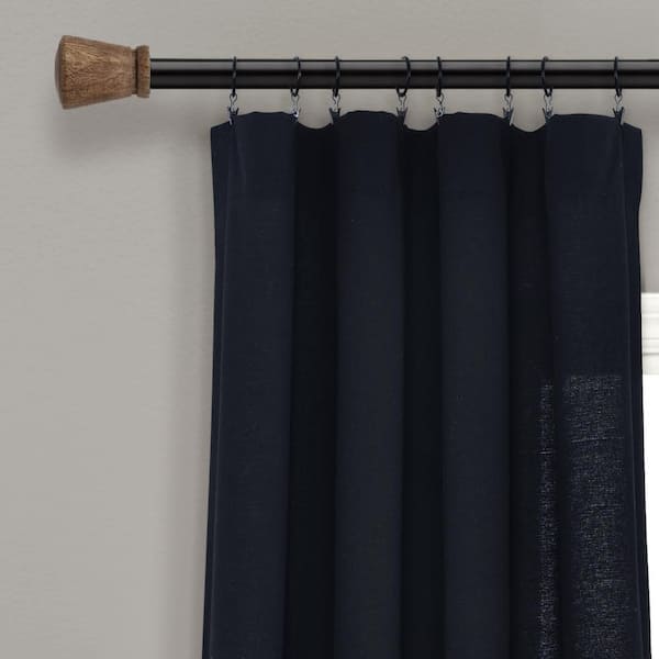 Linen Button Window Curtain Panels Single Linen 40X63