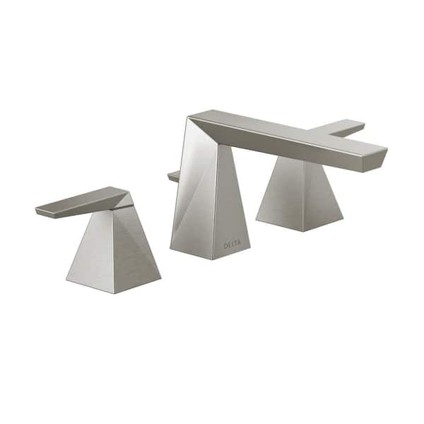 Delta Trillian 8 in. Widespread 2-Handle Bathroom Faucet with Metal Drain Assembly in Stainless