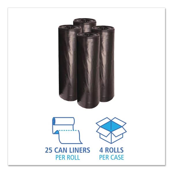 Linear Low-Density Can Liners, 56 gal, 0.95 mil, 43