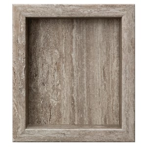 15.5 in. W x 3.75 in. H x 17.5 in. D Vinyl Waterproof Shower Niche Insert in Grecian Earth