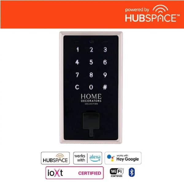 Touchscreen Satin Nickel Electronic Single Cylinder Deadbolt Wi-Fi Enabled Powered by Hubspace