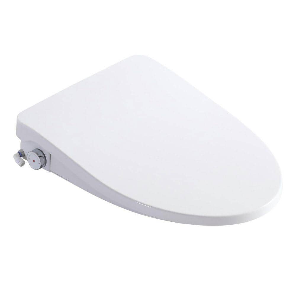 SANFANGIE NB Electric Plug-In Bidet Seat for Elongated Toilet in White ...