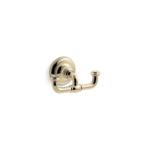 Artifacts J-Hook Double Robe/Towel Hook in Vibrant French Gold