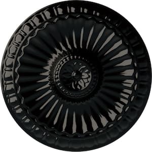11-1/4 in. x 1-1/8 in. Linus Urethane Ceiling Medallion, Black Pearl