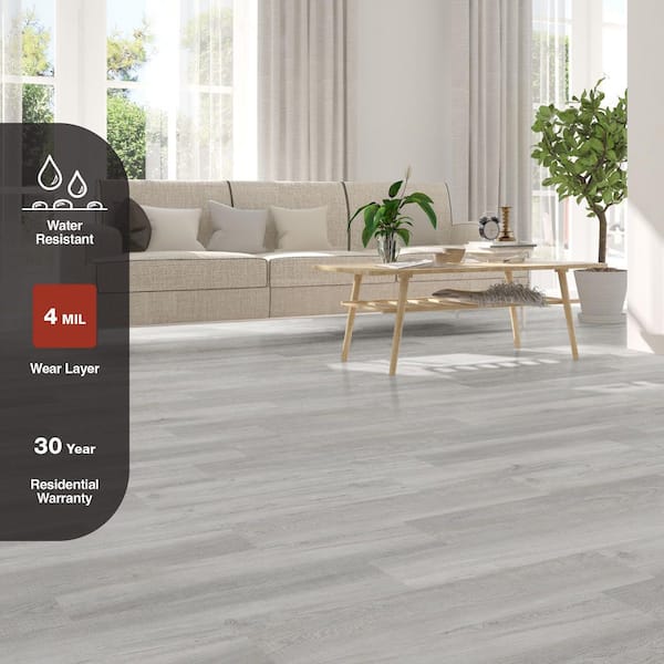 Emerson 4 MIL x 6 in. W x 36 in. L Grip Strip Water Resistant Luxury Vinyl Plank Flooring (24 sqft/case)
