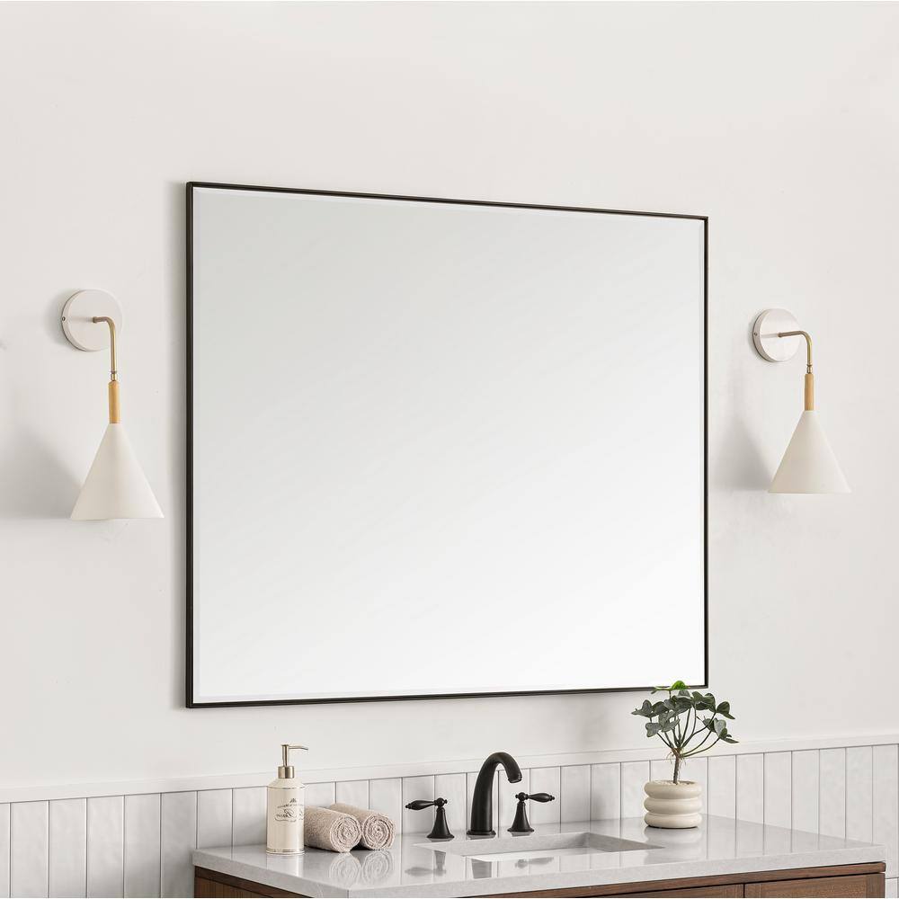 Champagne Brass 40" x 48" Rectangular Vanity Mirror