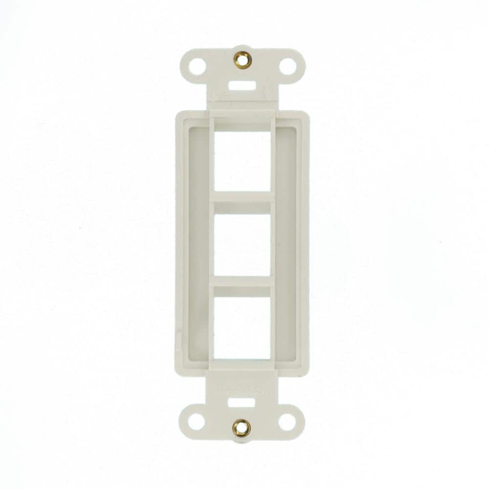 White 3-Port QuickPort Decora Insert
