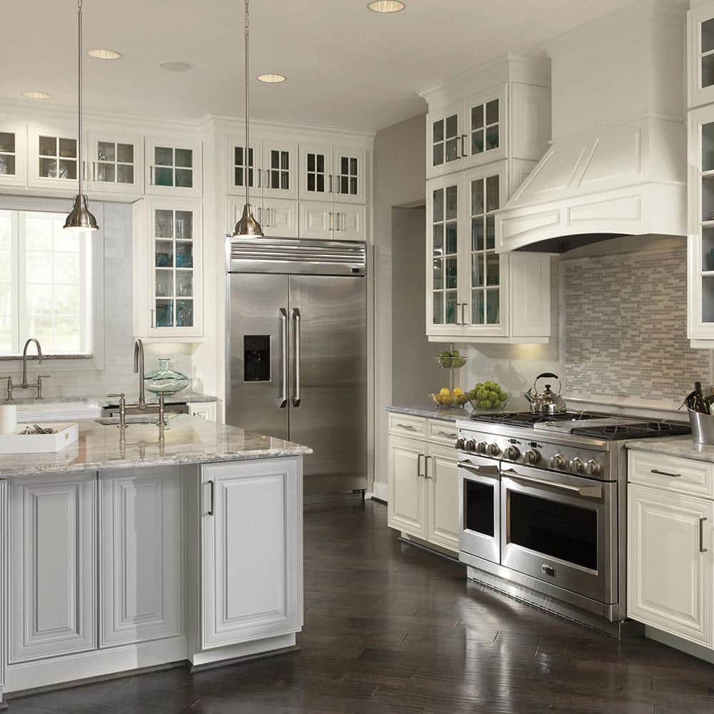 American Woodmark Custom Kitchen Cabinets Shown In Classic Style Hdinstbl The Home Depot