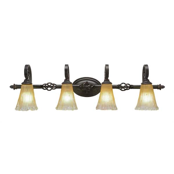 Unbranded Bridgewater 39.5 in. 4-Light Dark Granite Vanity Light