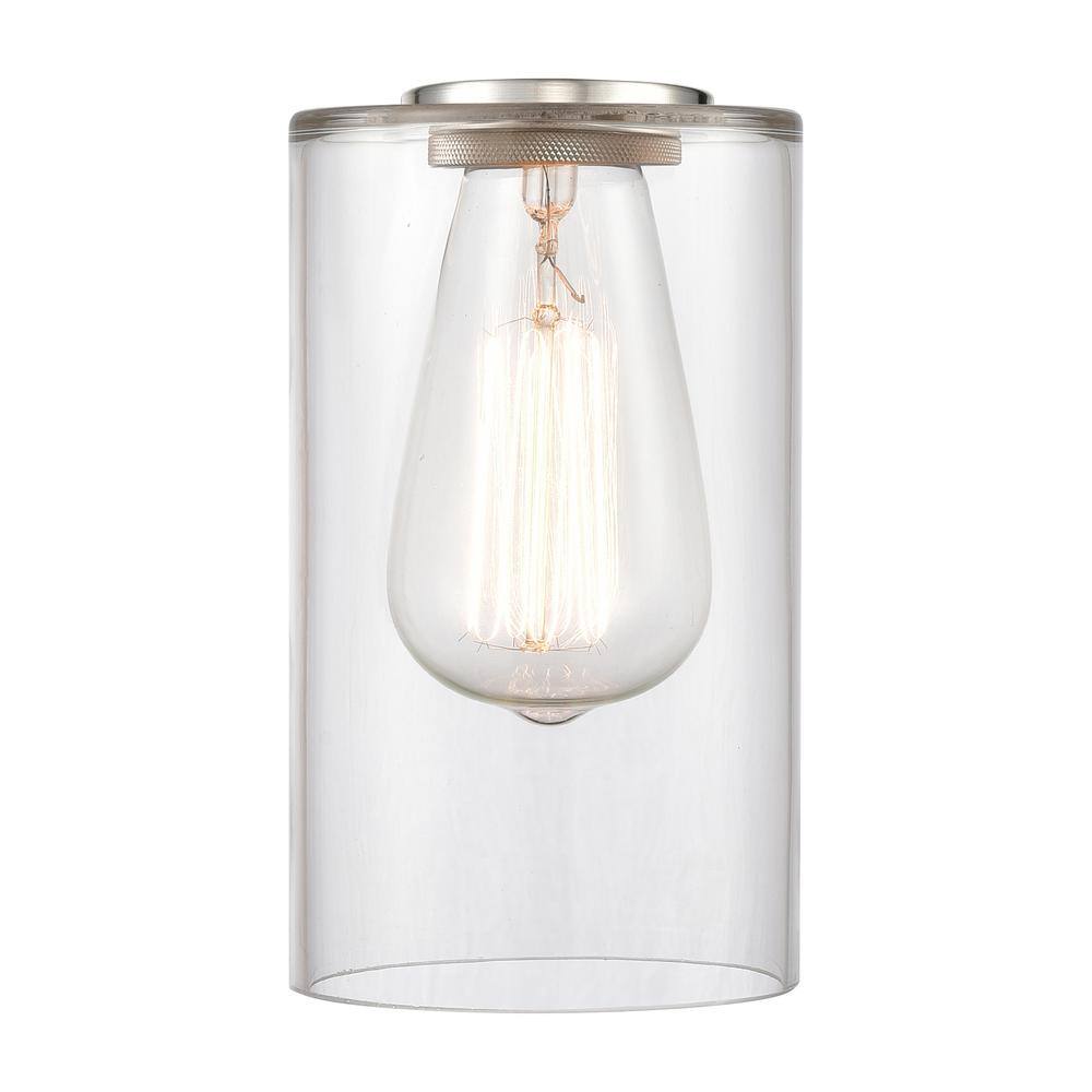 Edison Antique Brass Mini Pendant with Clear Shade - 10" Height