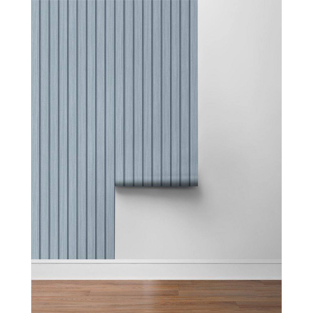 Blue Skies Faux Wood Slat Peel and Stick Wallpaper