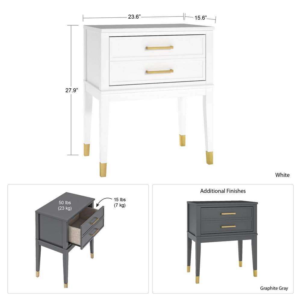 Westerleigh Cosmolicious Lavender and Gold Storage End Table