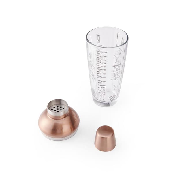 Top Shelf Cocktails Cocktail Jigger - Double Jigger with Easy to Read Measurements Inside (Copper)