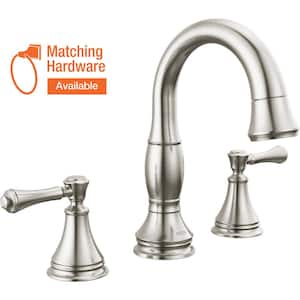Cassidy 8 in. Widespread Double-Handle Bathroom Faucet with Pull-Down Spout in Stainless