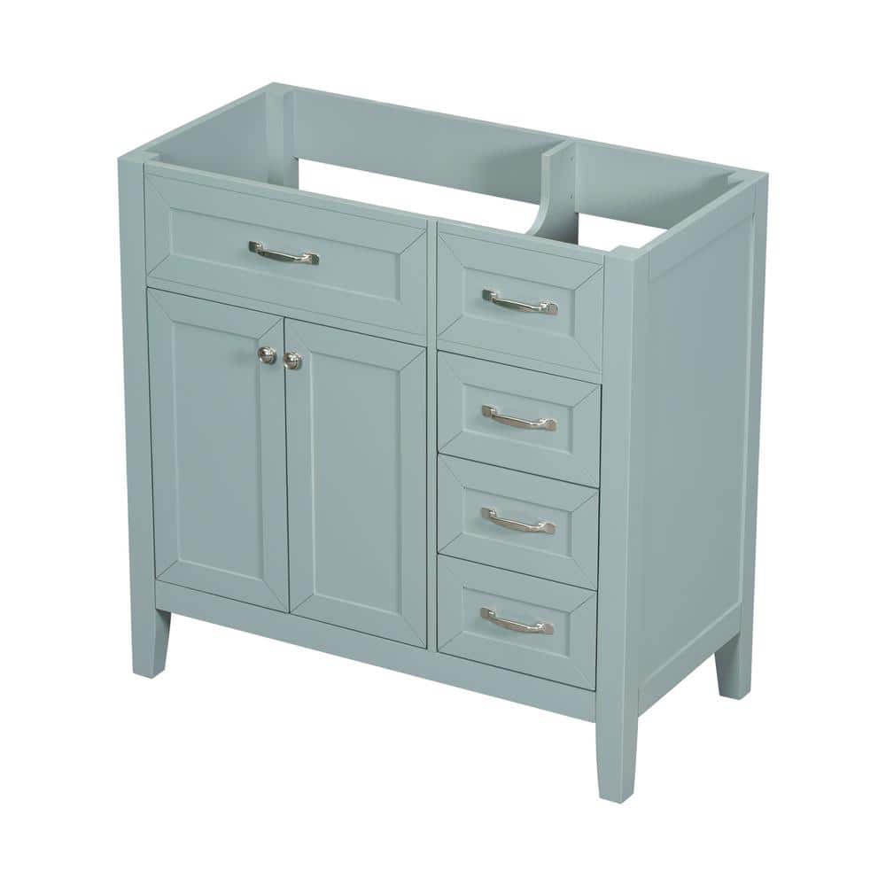 36 in. W x 18 in. D x 35 in. H Bath Vanity Cabinet without Top in Green