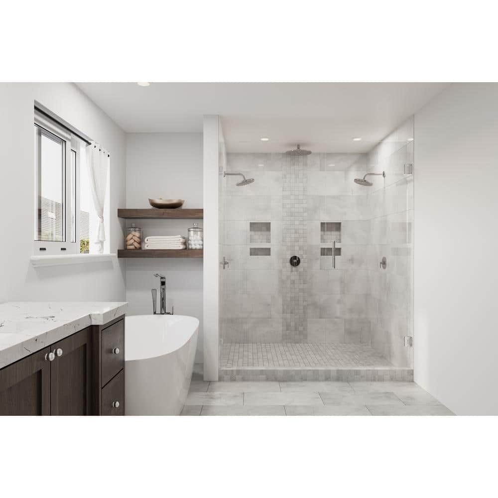 Pierre 12x24 Light Grey Polished Porcelain Wall and Floor Tile
