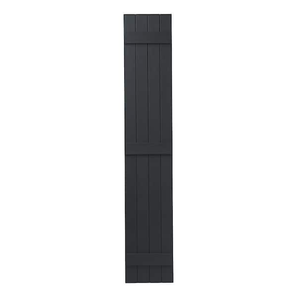 Ply Gem 15 in. x 81 in. Polypropylene 4 Board Closed Board and Batten Shutter Pair in Blackwatch Green