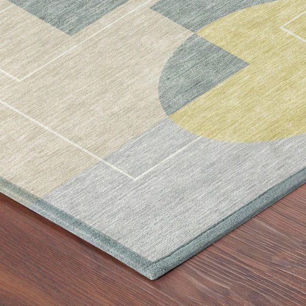 Chantille Machine Washable Indoor/Outdoor Abstract ACN2500 Silver 3 ft. x 5 ft. Area Rug