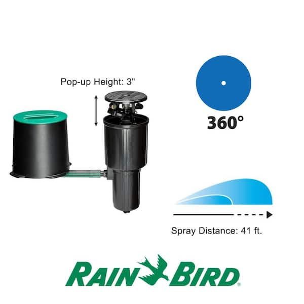 5250 sq. ft. LG3HE In-Ground Impact Sprinkler with Click-N-Go Hose Connect, 360 or 20-340° Pattern, Adjustable 26-41 ft.