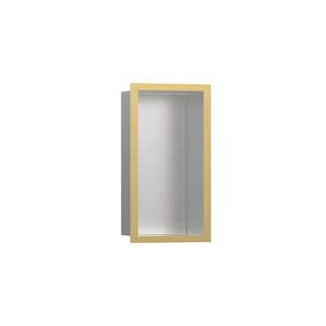 XtraStoris Individual 9 in. W x 15 in. H x 4 in. D Stainless Steel Shower Niche in Polished Gold Optic