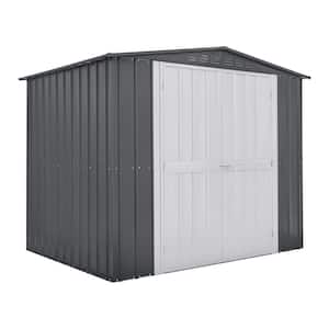 Do-it Yourself Gable 8 ft. W x 6 ft. D Metal Outdoor Storage Shed with Double Hinged Doors 44 sq. ft.