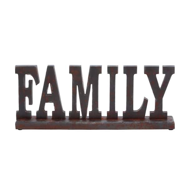 Litton Lane Antique Black Wood Industrial Decorative Sign