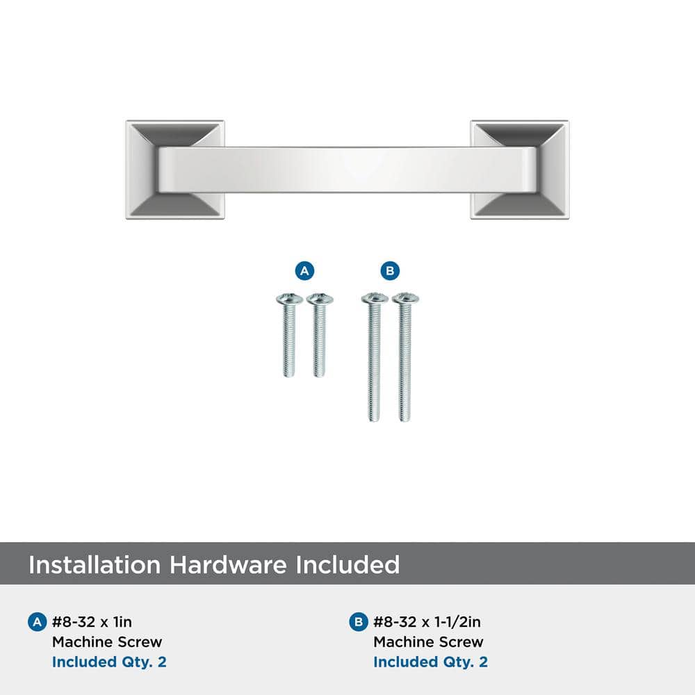 Polished Chrome 3-Inch Traditional Cabinet Bar Pull