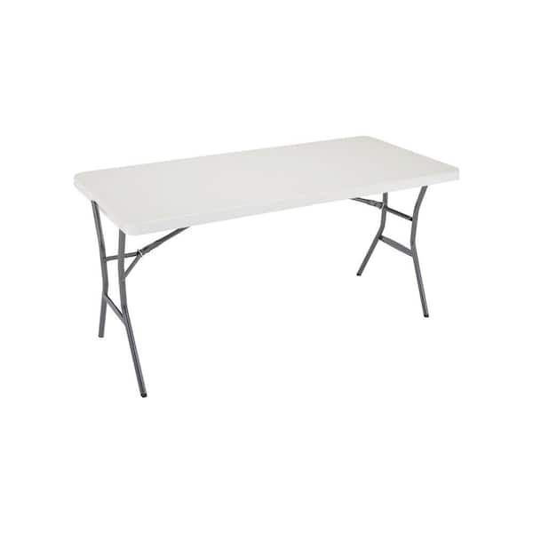 Lifetime 61 in. Pearl Plastic Folding Banquet Table