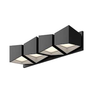 Cubix 24-in 1 Light 42-Watt Black/White Integrated LED Vanity Light