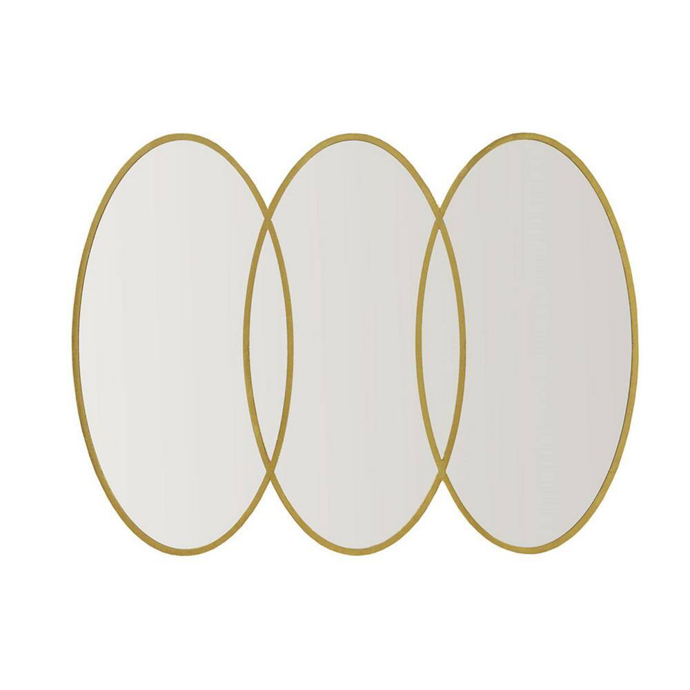 Eclipse Trio Overlapping Oval Gold Wall Mirror