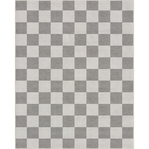 Well Woven Beige 9 ft. 10 in. x 13 ft. Flat-Weave Apollo Square Modern Geometric Boxes Area Rug