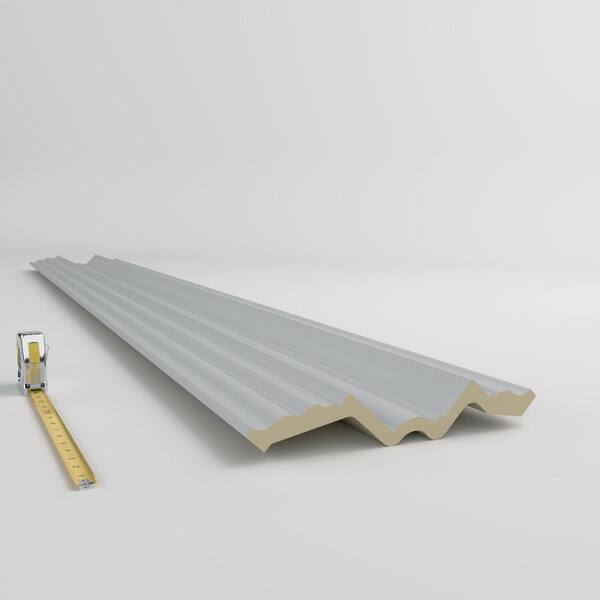Ekena Millwork Domingo 9.625 in. D x 14.625 in. W x 96 in. L Polyurethane Crown Moulding