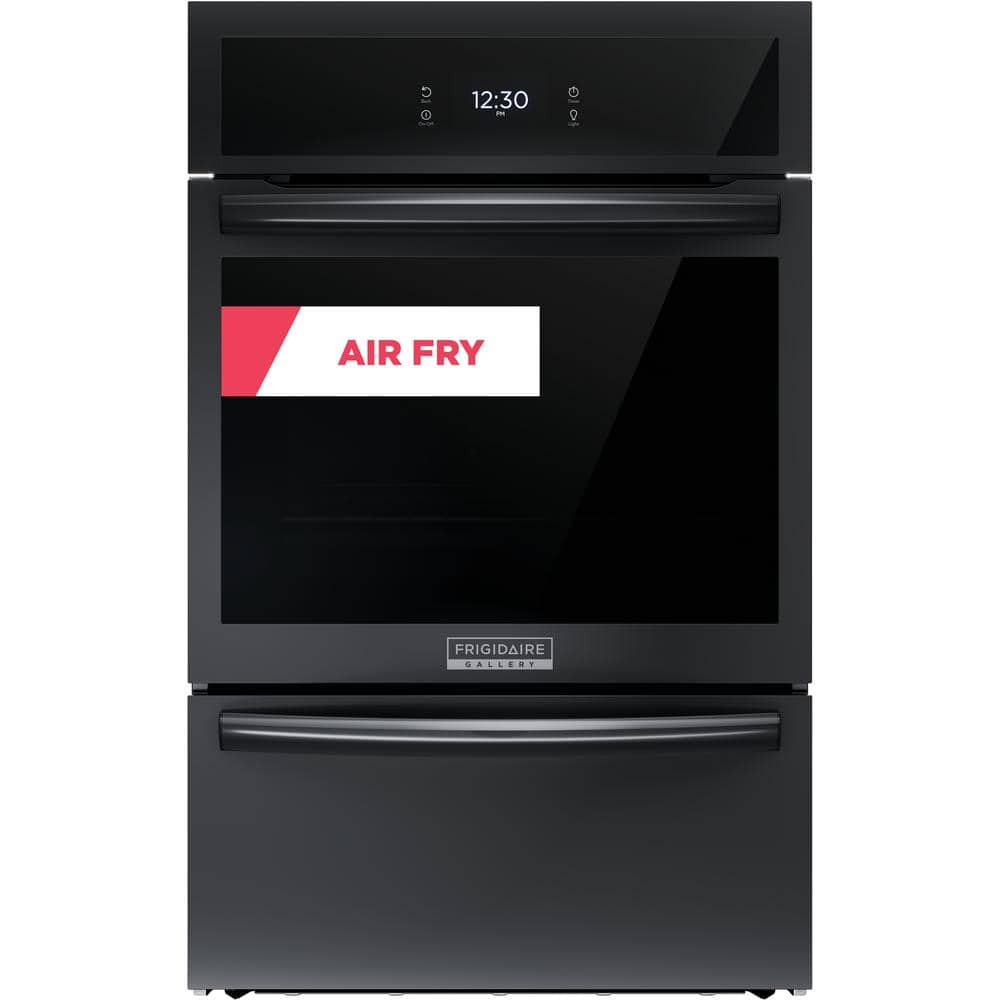 FRIGIDAIRE GALLERY 24 in. Single Gas Built-In Wall Oven with Air Fry Self-Cleaning in Black