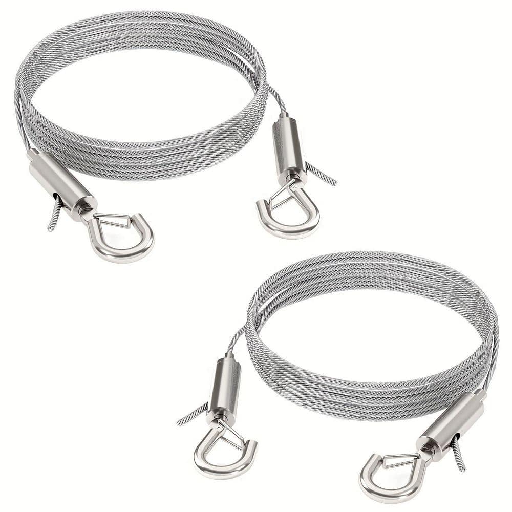 Stainless Steel Adjustable Picture Hanging Wire Kit Heavy Duty Art Frame Solution 3.3 ft. 66 lbs. Support 2-Pack Silver price history on PriceWatchPro