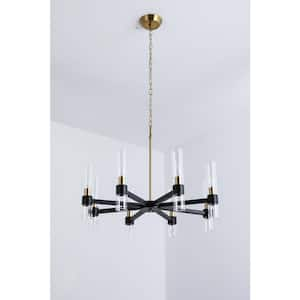 Bismarck 8 -Light Candle Style&Shaded Classic/Traditional Chandelier With Wrought Iron Accents