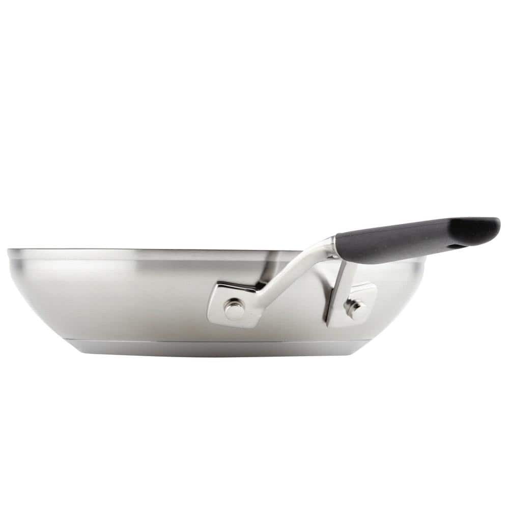 12 in. Brushed Stainless Steel Frying Pan - thumbnail 3