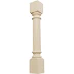 5 in. x 5 in. x 35-1/2 in. Unfinished Rubberwood Traditional Cabinet Column