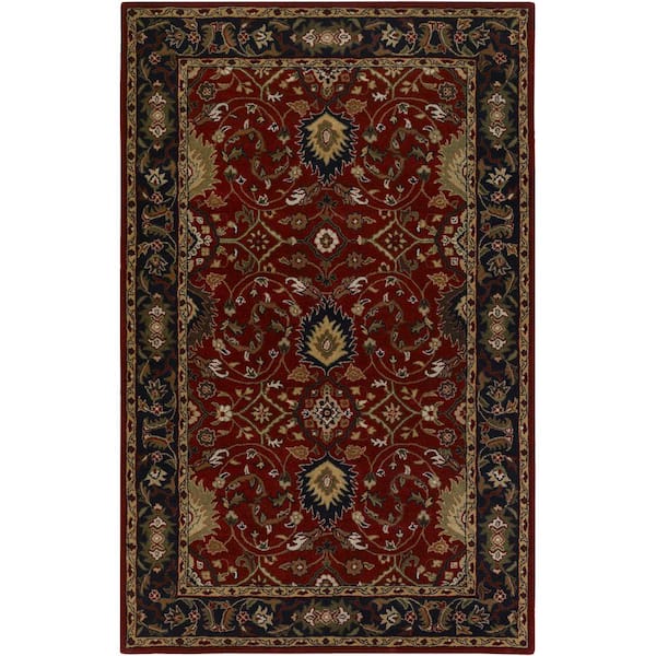 Livabliss John Red 5 ft. x 8 ft. Area Rug