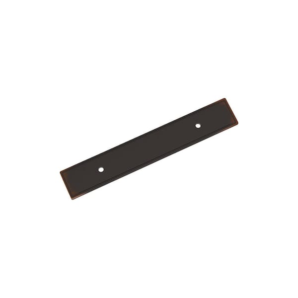 Thoreau 3-3/4 in. Center-to-Center Rectangle Oil-Rubbed Bronze Pull Cabinet Backplate