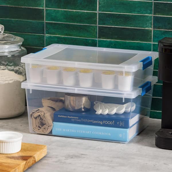 IRIS 12 Qt. Plastic Storage Clip Box, Clear (4-Pack) 554412 - The