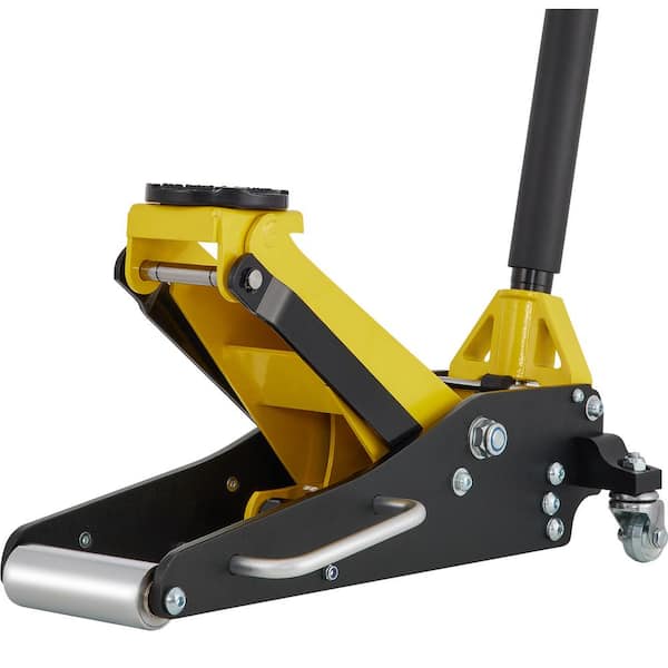 Floor Jack, 1.5 Ton Low Profile Floor Jack, Aluminum and Steel Racing Floor Jack with Dual Pistons Quick Lift Pump
