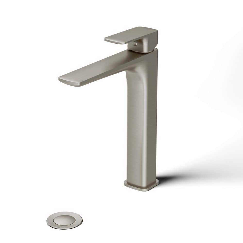 Single-Handle Single Hole High Vessel Sink Faucet with Pop-Up Drain in Chrome price history on PriceWatchPro