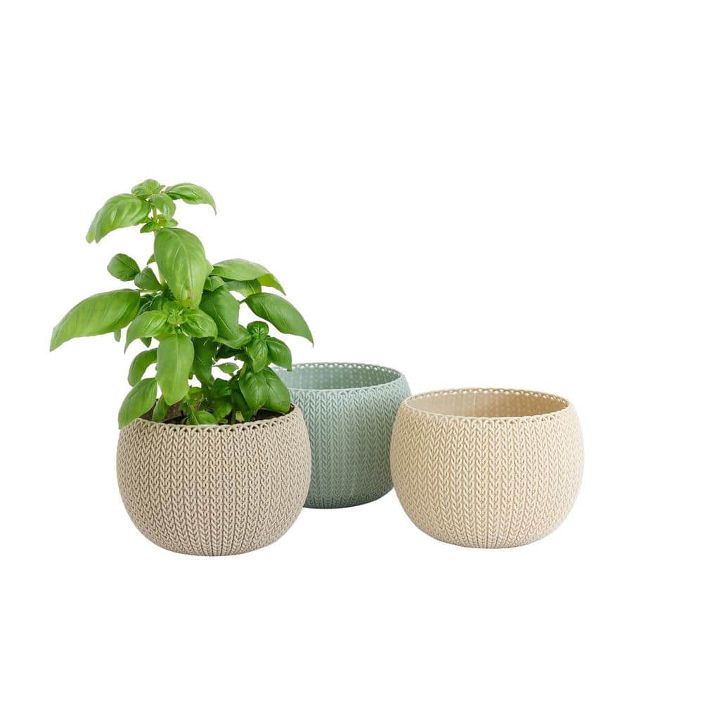 5 in. Dia Cozies Trio Knit Resin Pots (3-Pack) price history on PriceWatchPro